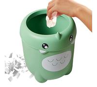 Portable Kids Garbage Can - Adorable Dinosaur Waste Container, Mini Bathroom Trash Bin | Fun Themed Childrens Room Decor Toy Storage, Small Desk Tabletop Bedroom Wastebasket For Snacks Crumbs Wrappers