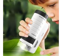 Portable Kids Microscope for Outdoor Exploration | 200X Magnification Handheld Science Toy | STEM Educational Microscope with LED Light | Children's Biology Discovery Tool | Nature Study Gift for Boy