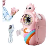 Portable Kids Microscope, Portable Kids Microscope | Cartoon Digital Microscope with 1000X Magnification and 8 LED Lights,Early Learning Game with Discovery Scope