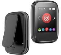 Portable Kids Mp3 Player with Clip on Back,Small Music Player with Bluetooth5.3,Touch Screen,Biult-in FM Radio Voice Record,Earphones Included, Max 512GB Expand(Black)