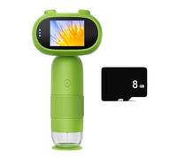 Portable Kids Pocket Microscope 1080P Magnifiers Adjustable LED Lighting With 8GB Memory Card For Collectors Repair Tool