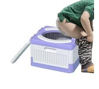 Portable Kids Potty | Lightweight Splash-Proof Safe Travel Potty | Multifunctional Foldable Potty Square Travel Supplies for Hiking Outings Camping Fishing Lambo