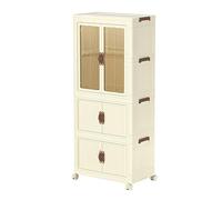 Portable Kids Wardrobe with Wheels - Stylish Children's Closet with Leather Handle Ideal Storage Solution for Bedroom & Living Room & Space-Saving Armoire.