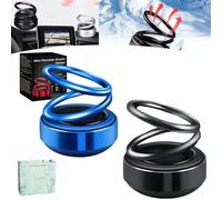 Portable Kinetic Heater, Solar Rotating Double Ring Suspension Car Ornament, Auto-Rotate. Beautiful and Stress-Relieving (2Pcs)