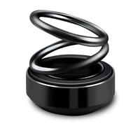 Portable Kinetic Molecular Heater, Mini Portable Kinetic Heater, Kinetic Mini Heater, Auto Rotating Solar Double Ring Heater for Car & Household, for Office Bedroom Auto (Black)