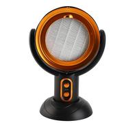 Portable Kitchen Exhaust Fan with Removable Filter, 2 Speed Mini Range Hood for Apartment, USB Powered, for Indoor Barbecues, Hot Pots (Black Gold)