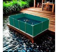 Portable Koi Fish Holding Tank - Durable Canvas Pond with Steel Frame & Drain Valve for Outdoor Aquaculture, Temporary Fish Storage, Fish Transport, Easy Setup