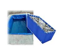 Portable Koi Fish Pond - Foldable Above Ground Canvas Pool for Outdoor Use Ideal Temporary Saltwater Fish Holding & Emergency Storage Tank (2x4x2.3ft)