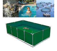Portable Koi Holding Tank - Steel Fish Pond with Drain Valve, Durable PVC Pool for Garden and Aquaculture, Ideal for Fish Culture and Aquatic Plant Growth