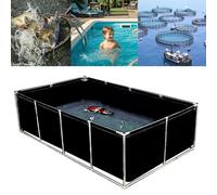 Portable Koi Holding Tank with Drain Valve, Durable PVC Fish Pond for Garden, Aquaculture, and Fish Culture