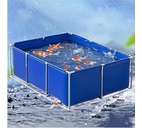 Portable Koi Holding Tank with Drain Valve, Durable PVC Fish Pond for Garden, Aquaculture, and Fish Culture