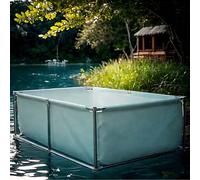 Portable Koi Holding Tank with Drain Valve, Durable PVC Fish Pond for Garden, Aquaculture, and Fish Culture