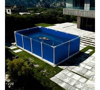 Portable Koi Holding Tank with Drain Valve, Durable PVC Fish Pond for Garden, Aquaculture, and Fish Culture