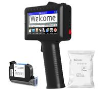 Portable Label Printer - Compact Inkjet for Barcode/QR Code Printing with Quick-Dry Ink, Ideal for Date/Batch/Logo Marking