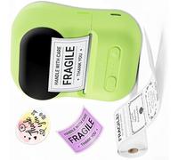 Portable Label Printer With Inkless Thermal Printing, For Mini Wireless For Home Learning Photos Clothing Tags All Needs Mobile(Green)