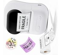 Portable Label Printer With Inkless Thermal Printing, For Mini Wireless For Home Learning Photos Clothing Tags All Needs Mobile(White)