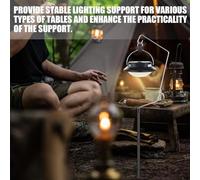 Portable Lamp Stand Hook - PP durabs Metal Stand, Multi-Purpose Hanging Light Rod, Sleek minimalists Design, Portable Lamp Suspension Pole, Ultra-Lightweight for Fixture | Seamless Mount Camping Hi