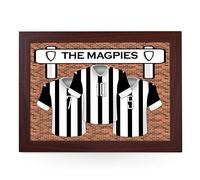 Portable Lap Desk Tray (Newcastle United 'The Magpies') Handmade Wooden Frame, Beanbag Cushioned Bottom | Computers, Laptops, Meals, Food | L919 (Brown)