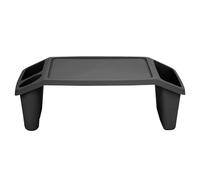 Portable Lap Tray - Multipurpose Laptop Desk TV Tray with Storage Compartments - Lightweight Bed Table for Breakfast & Dinner - Durable Plastic Activity Table for Kids - Black