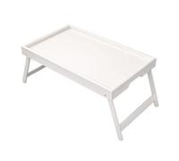 Portable Laptop Bed Table with Cup Holder, Adjustable Ergonomic Desk for Eating & Working, Lightweight Folding Design, White Color, Ideal for Home & Office Use