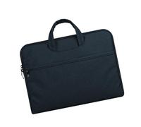 Portable Laptop Tote Bag Fashionable Computer Storage Briefcase Compatible with Macbook Navy Color Durable Cloth Material Shock Absorption Organization for Business Use