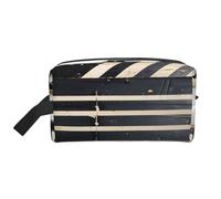 Portable Large Capacity Classic Movie Clapboard Black Print Toiletry Bag,Daily Grooming Bag for Travel