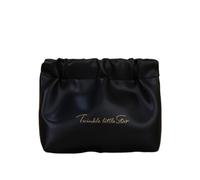Portable Large Capacity Self-Closing Cosmetic Leaf Spring Bag, Lipstick Data Cable Storage Bag Travel Makeup Bag(S-D)
