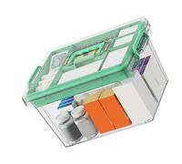 Portable Large Capacity Storage Box, Access to Supplies Wherever Go, Multilayer Plastic First Aid Storage Box for Store a Variety of Drugs, First Aid Supplies