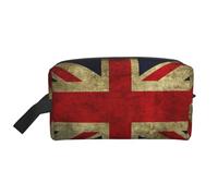 Portable Large Capacity Travel Toiletry Bag with Handle,British Flag Print Waterproof Storage Bag for Makeup,Gym & Daily Use