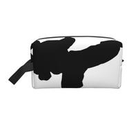 Portable Large Capacity Travel Toiletry Bag with Handle,Karate Print Waterproof Storage Bag for Makeup,Gym & Daily Use
