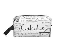 Portable Large Capacity Travel Toiletry Bag with Handle,Math Geometry G alculus Print Waterproof Storage Bag for Makeup,Gym & Daily Use