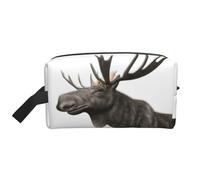 Portable Large Capacity Travel Toiletry Bag with Handle,Moose Print Waterproof Storage Bag for Makeup,Gym & Daily Use
