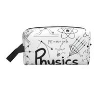 Portable Large Capacity Travel Toiletry Bag with Handle,Physics Print Print Waterproof Storage Bag for Makeup,Gym & Daily Use