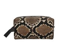Portable Large Capacity Travel Toiletry Bag with Handle,Serpentine Pattern Print Waterproof Storage Bag for Makeup,Gym & Daily Use