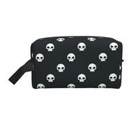 Portable Large Capacity Travel Toiletry Bag with Handle,Skull Print Waterproof Storage Bag for Makeup,Gym & Daily Use