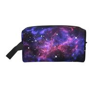 Portable Large Capacity Travel Toiletry Bag with Handle,Universe Galaxy Star Space Print Waterproof Storage Bag for Makeup,Gym & Daily Use