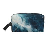 Portable Large Capacity Within The Tides Print Toiletry Bag,Daily Grooming Bag for Travel