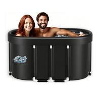 Portable Large Ice Bath Tub, Cold Plunge Tub Oval Ice Bath Tub with Lid for Athletes, Cold Plunge for Cold Water Therapy and Recovery, Foldable Ice Baths148 Gallons Capacity 120x70x70cm