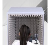 Portable Large Vocal Booth, Desktop Soundproof Cover, Portable Vocal Recording Booth Vocal Absorbing Shield, Music Recording Studio, for Music Lovers, Recording Equipment(C)