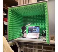 Portable Large Vocal Booth, Desktop Soundproof Cover, Portable Vocal Recording Booth Vocal Absorbing Shield, Music Recording Studio, for Music Lovers, Recording Equipment(A)