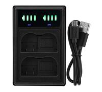 Portable LCD Double Display,Milling Bit Roughing End Mill Set Camera Battery Universal Micro/Type-C Dual Port Dock Charger Charging Dock for EN-EL15/EL15A Battery