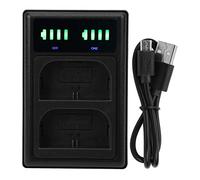 Portable LCD Double Display,Roughing End Mill Set Frese a Candela Camera Battery Universal Micro/Type-C Dual Port Dock Fast Charger Charging Dock for LP-E6/E6N Camera Battery