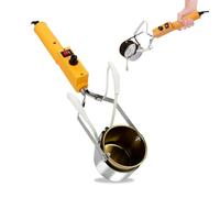 Portable Lead Melting Pot, 300W Hand-held Lead Melting Pot with 180° Rotating Pot Body, 150-450℃ Adjustable, 3000G Capacity, Melt in 3-8 Minutes, for Fishing Weights & Metal Pendan