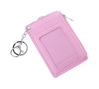 Portable Leather Business Credit Badge Holder Coin Purse Wallet Keychain Cell Phone Purse