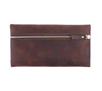 Portable Leather Zipper Pen Bag Protective Pencil For Case Holder Glasses Phone Coin Pouch For Women Men Businessmen Art Leather Pen Case Zipper Handmade Small Tool Storage Holder Jewelry Bag