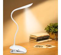 Portable LED Book Light with Flexible Snake Neck from Enlightric® with 3 dimmer supply 3-level adjustable Brightness- Best Bendable Travel Lamp Clips on to Headboard for Reading at Night and eye-friendly - Use for Books, Kindle, Nook, Maps, Recipes, Crafts - Great for Kids/ Children's Bedrooms - USB Rechargeable Battery - Illuminate Your Night-time Reading White