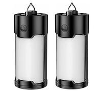 Portable LED Camping Lights, 2PCS Super Bright Camping Lanterns Battery Powered, IPX45 Waterproof 800 Lumens Camping Lamps for Indoors Outdoors Hurricane Home Emergency Storm Power Outages
