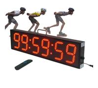 Portable LED Countdown Timer, 6 Inch Digital Clock with 6-Digit Display, 3 Brightness Levels, 12/24 Hour Format, Ideal for Living Room or Office