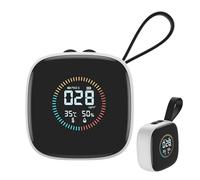 Portable LED Display Small Humidity Tester STRAP TYPE-C Type C Charge, Air Quality Monitor | Real-time Pollution Detection Small Multipurpose Dust Analyzer Public Place