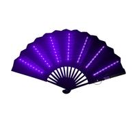 Portable LED Fan - Multi-purpose Travel Scene Object, Luminous Folding Fan, Carnival Accessory | Disco Party Fans On Stage Belly Dance With Battery For SP